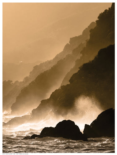 Framed Art Dramatic Seascape 16 ½ x 12 ½
