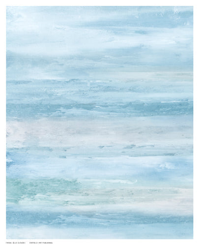 Framed Art Blue Clouds I by C. Tice | 10 ½ x 8 ½