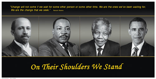 On Their Shoulders We Stand Wall Art | 12 ½ x 24 ½ Fine Art Print