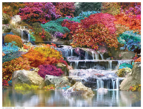 Flowering Waterfall Wall Art | 12 ½ x 16 ½ Fine Art Print