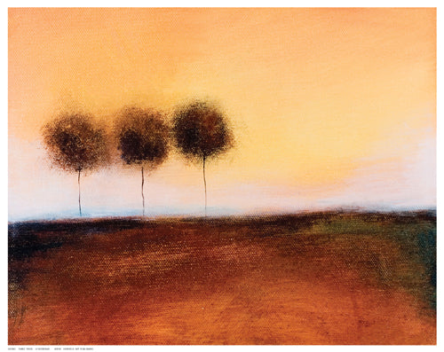 Framed Art Three Trees by V. Giordano | 11 ½ x 14 ½
