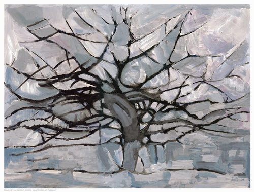 Framed Art Grey Tree Abstract by Dorvard | 12 ½ x 16 ½