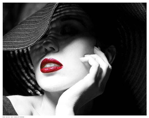 Ruby Lips II Wall Art | 11 ½ x 14 ½ Fine Art Print