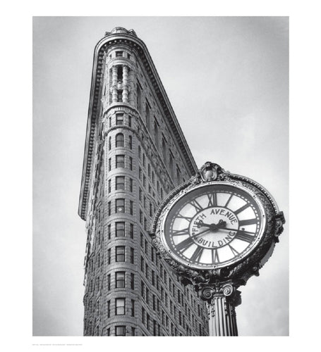 Framed Art Fifth Avenue Clock by Igor Maloratsky | 22 x 20