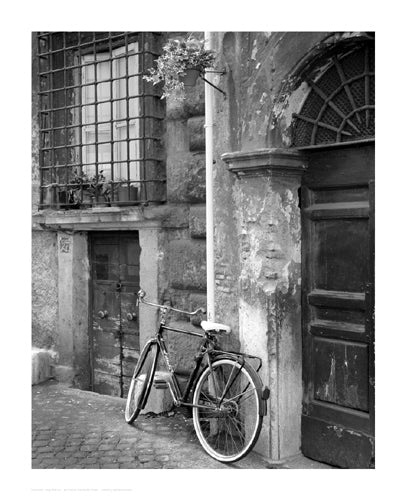 Framed Art Bicycle by the Door, Rome by Igor Maloratsky | 16 x 13