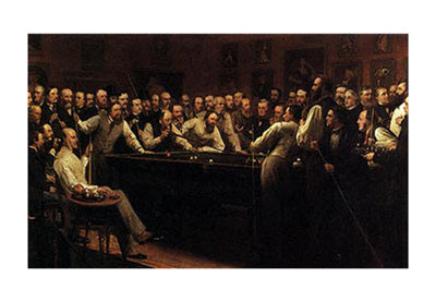 The Billiard Room by Henry O'Neil | 27 x 39 Fine Art Print