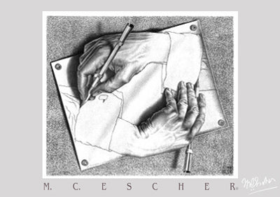 Drawing Hands by M.C. Escher | 19 1/2 x 27 1/2 Fine Art Print