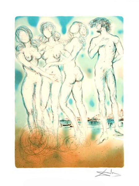 The Judgment of Paris by Salvador Dali | 24 x 17 Fine Art Print