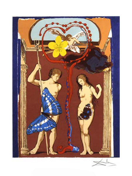 The Lovers, Adam and Eve by Salvador Dali | 24 x 18 Fine Art Print