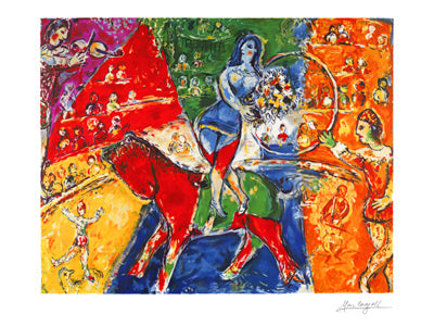 Framed Art Horse and Rider by Marc Chagall | 18 x 24