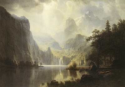In the Mountains by Albert Bierstadt | 30 x 40 Fine Art Print