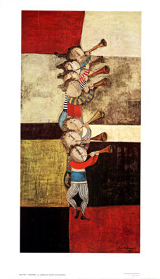 Framed Art Fanfare by Graciela Rodo Boulanger | 36 x 20 3/4