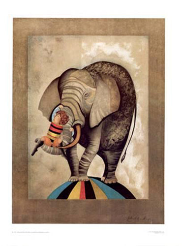 Framed Art An Elephant for Kris by Graciela Rodo Boulanger | 28 ½ x 21 ¾ Art P...