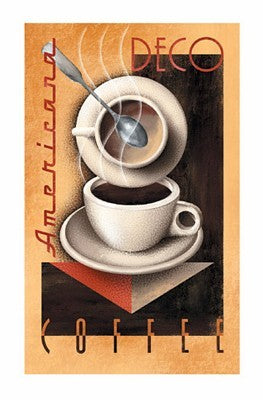 Americana Deco Coffee by Michael Kungl | 39 1/2 x 26 Fine Art Print