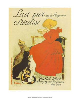 Framed Art Lait pur Sterilise by Theophile Alexandre Steinlen | 20 x 16
