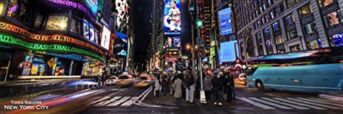Framed Art Times Square, New York City 12 x 36