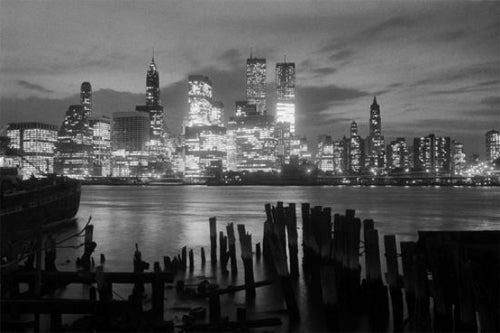 Framed Art New York at Night 24 x 36