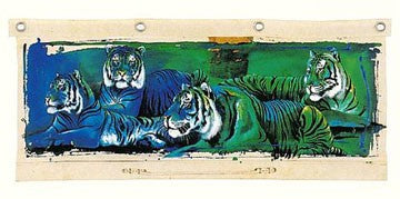 Wild Tigers by Rolf Knie | 9 x 19 3/4 Fine Art Print