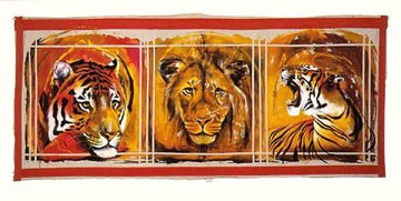 Felines by Rolf Knie | 9 x 19 3/4 Fine Art Print