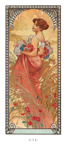 Ete, 1900 by Alphonse Mucha | 19 3/4 x 9 Fine Art Print
