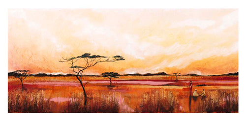 Bhundu Landscape IV by Emilie Gerard | 9 x 19 3/4 Fine Art Print