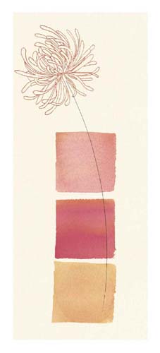 Squares and Chrysanthemums by Nicola Gregory | 19 3/4 x 9 Fine Art Print