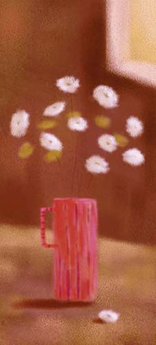 Vase of White Flowers by Martin Irish | 19 3/4 x 9 Fine Art Print