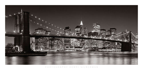 Brooklyn Bridge, 2007 by Henri Silberman | 9 x 19 3/4 Fine Art Print