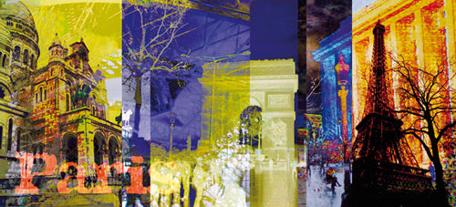 Paris by Don Carlson | 9 x 19 3/4 Fine Art Print