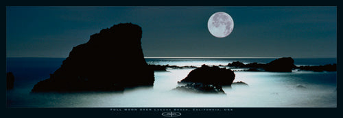 Framed Art Full Moon Over Laguna Beach, California by Chad Ehlers