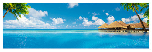 Framed Art Velavaru Island, Maldives by Sakis Papadopoulos | 13 x 37