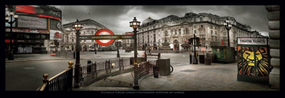 Framed Art Piccadilly Circus, London by Stéphane Rey-Gorrez | 13 x 37
