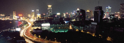 Framed Art Skyline Shanghai by Gavin Hellier | 13 x 37