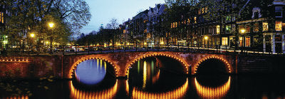 Framed Art Amsterdam Twilight by Chris Warren | 13 x 37