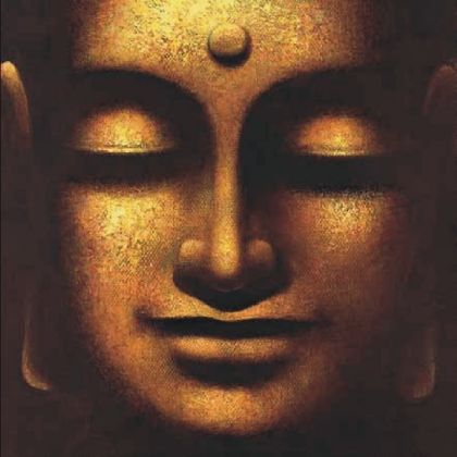 Buddha in Gold by Guanyin | 11 3/4 x 11 3/4 Fine Art Print