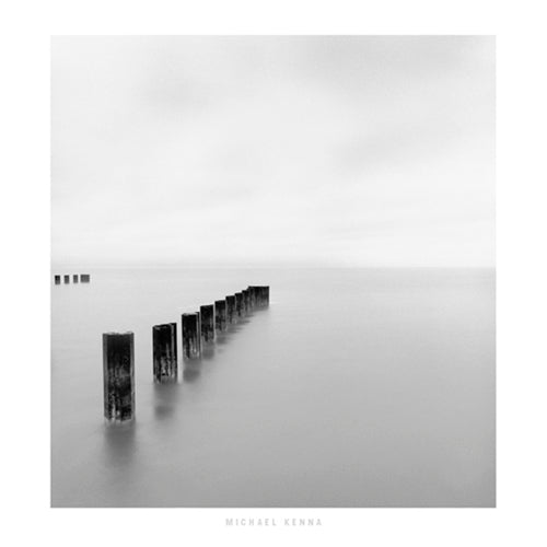 Framed Art Lake Michigan Morning, Chicago, Illinois, 2001 by Michael Kenna