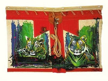 White Tiger and Cub by Rolf Knie | 15 3/4 x 19 3/4 Fine Art Print