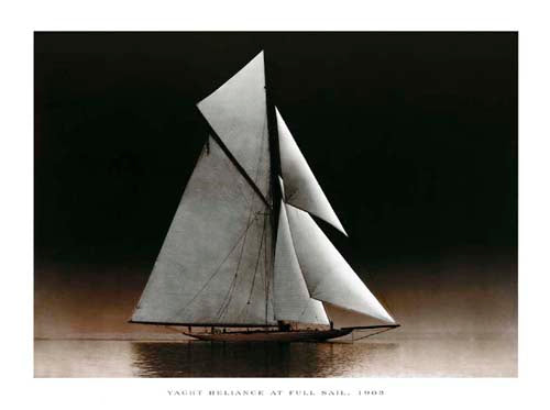 Yacht Reliance at Full Sail, 1903 by Photography Collection