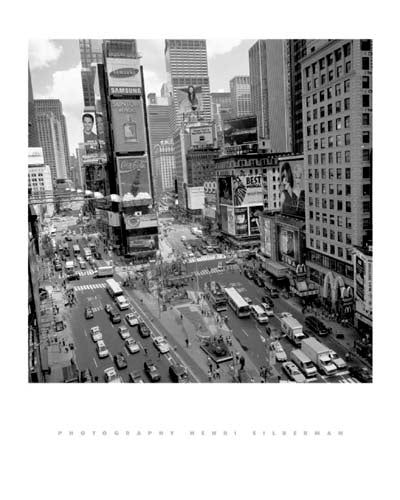 Times Square Afternoon by Henri Silberman | 15 3/4 x 19 3/4 Fine Art Print