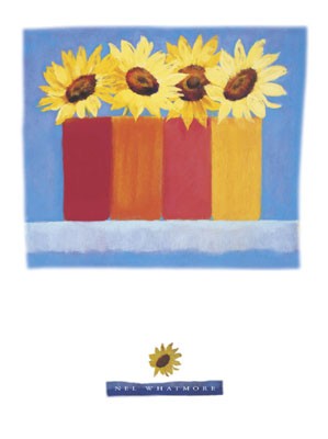 Four Sunflowers by Nel Whatmore | 15 3/4 x 19 3/4 Fine Art Print
