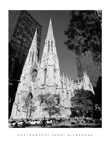 Saint Patrick's Cathedral, NYC by Henri Silberman | 19 3/4 x 15 3/4