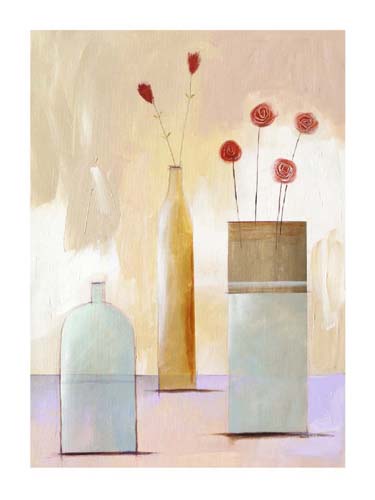 Still Life on Blue Table by Nicola Evans | 19 3/4 x 15 3/4 Fine Art Print