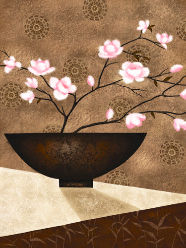 Cherry Blossom in Bowl by Jo Parry | 19 3/4 x 15 3/4 Fine Art Print