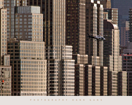 New York Helicopter by Hank Gans | 15 3/4 x 19 3/4 Fine Art Print