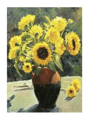 Framed Art Sunflowers by Edward Noot | 19 ¾ x 15 ¾