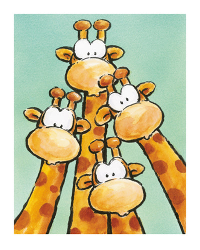 Framed Art Funny Friends II by Jean Paul | 19 3/4 x 15 3/4