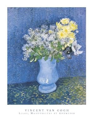 Lilas, Marueritas et Anemones by Vincent van Gogh | 19 3/4 x 15 3/4