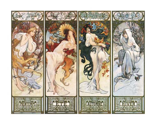 Les Saisons by Alphonse Mucha | 15 3/4 x 19 3/4 Fine Art Print