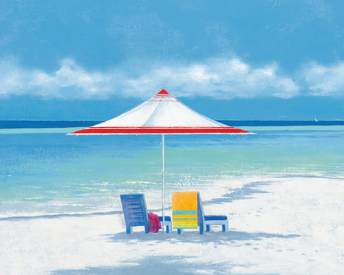 Beach Life I by Isabelle Aubonne | 15 3/4 x 19 3/4 Fine Art Print