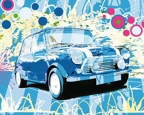 Vintage Mini Cooper by Michael Cheung | 15 3/4 x 19 3/4 Fine Art Print